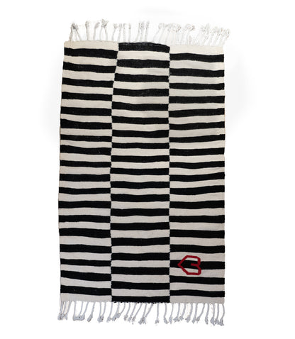 Black and White Flatweave 160x103 cm